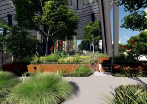 Architectural rendering of the proposed Dry Dock Gardens