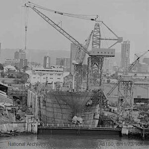 Image of the former Robert Miller construction at the dry dock, Source: National Archives