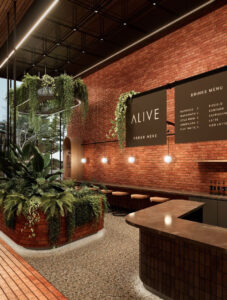 Architectural rendering of 266 Roma Street ground floor retail