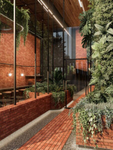 Architectural rendering of 266 Roma Street entry