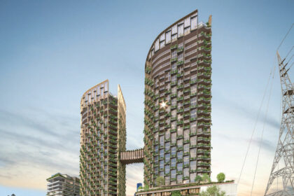 Architectural rendering of Kokoda Property's new Teneriffe riverside development
