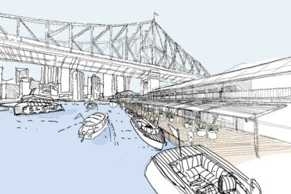 Sketch drawing of what the new Howard Smith Wharves plan would look like