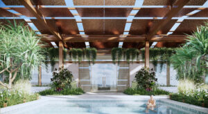 Architectural rendering of the proposed pool area