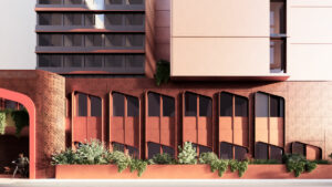Architectural rendering of the new Scape development located at 41 Tribune St, South Brisbane 