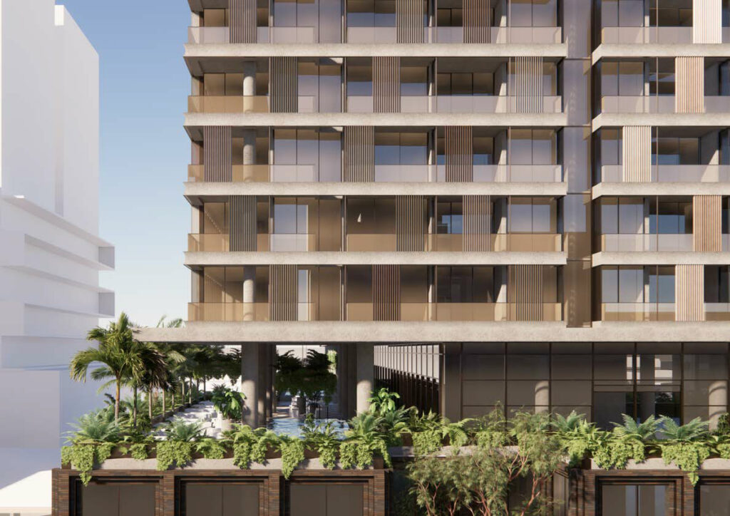 Architectural rendering of 1 Winn Street, Fortitude Valley looking into the recreation level
