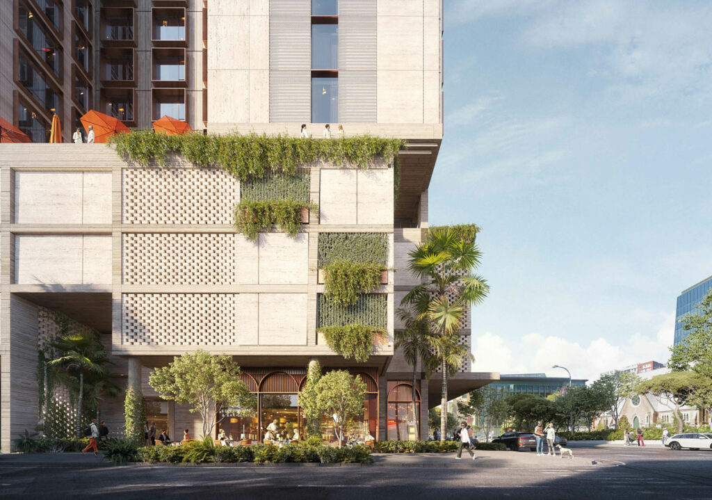 Architectural rendering of  proposed 458 Wickham Street, Fortitude Valley