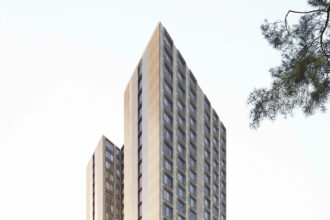 Architectural rendering of proposed 458 Wickham Street, Fortitude Valley