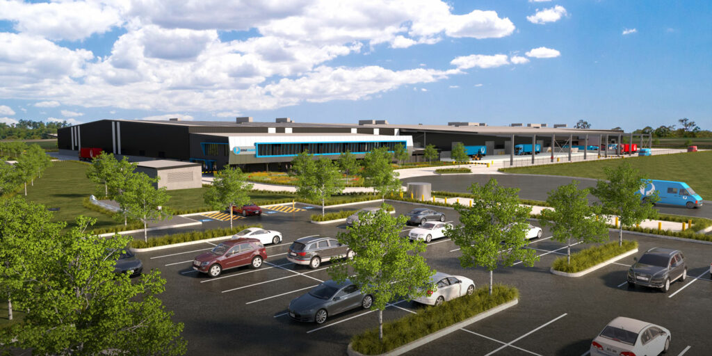Architectural rendering of Australia Post facility