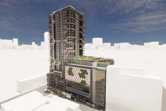 Architectural rendering of proposed BTR development at 15-21 Wren Street, Bowen Hills