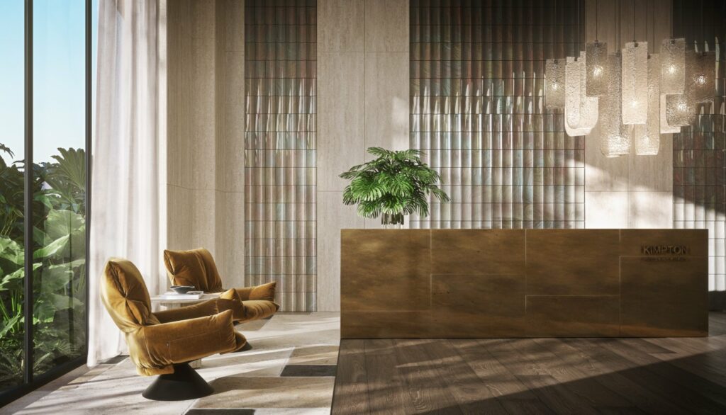 Architectural rendering Kimpton Brisbane Teneriffe - Hotel Lobby