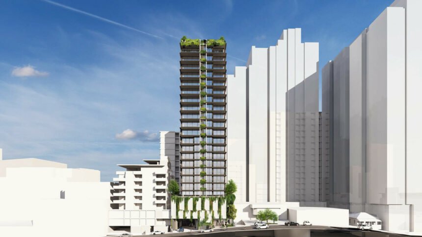 Architectural rendering of Fortis' proposed 12 Kyabra St, Newstead