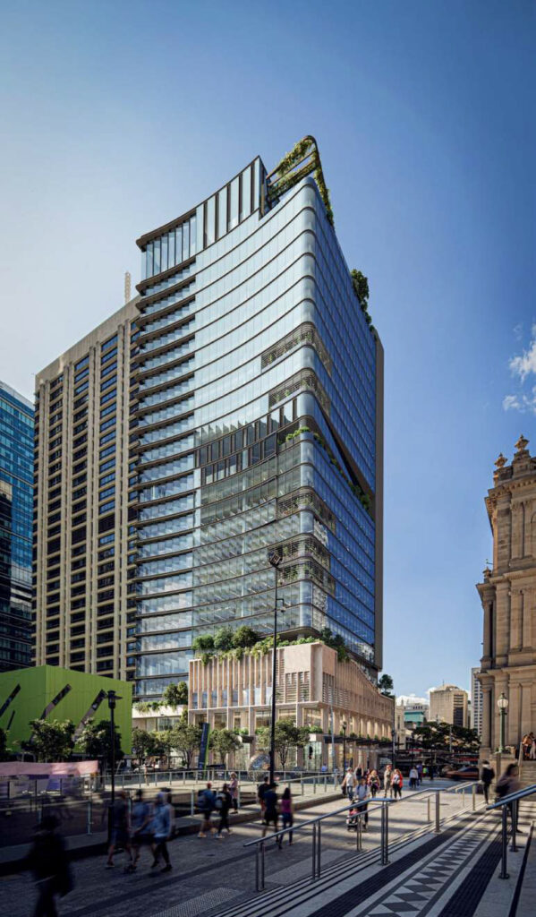 Architectural rendering of the updated design for Charter Hall's 60 Queen Street
