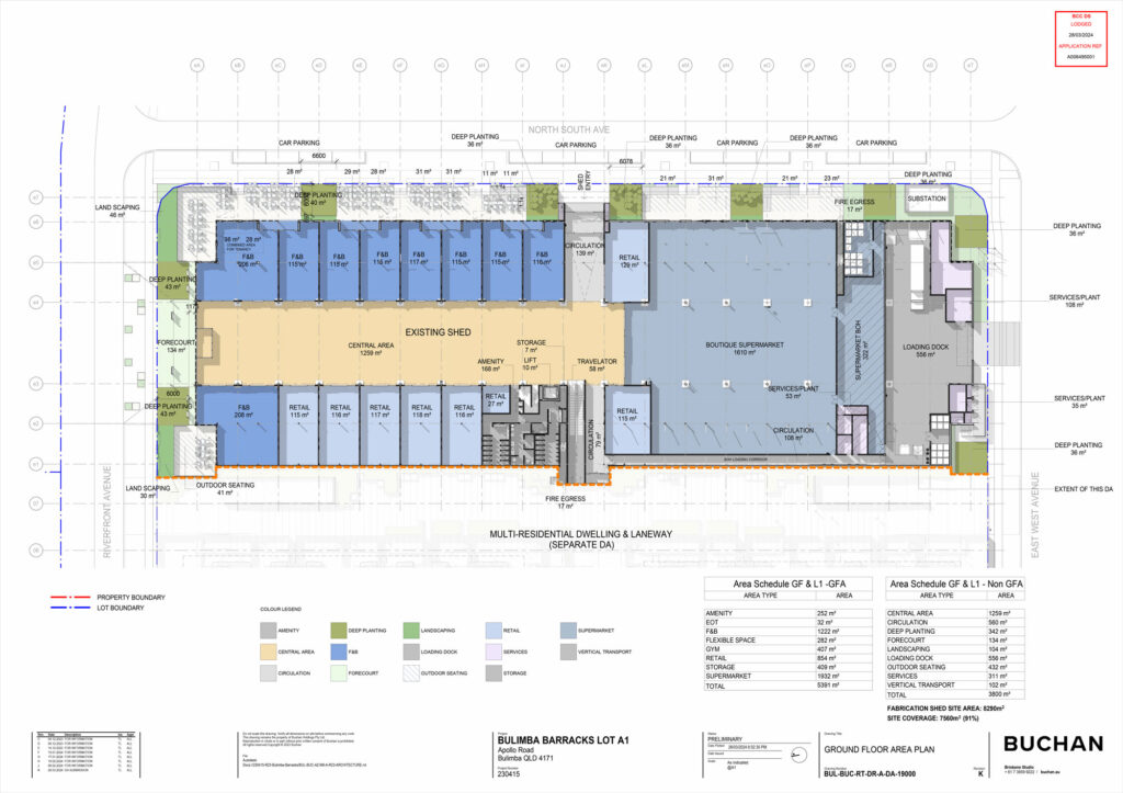 Proposed plans of Bulimba Barracks 