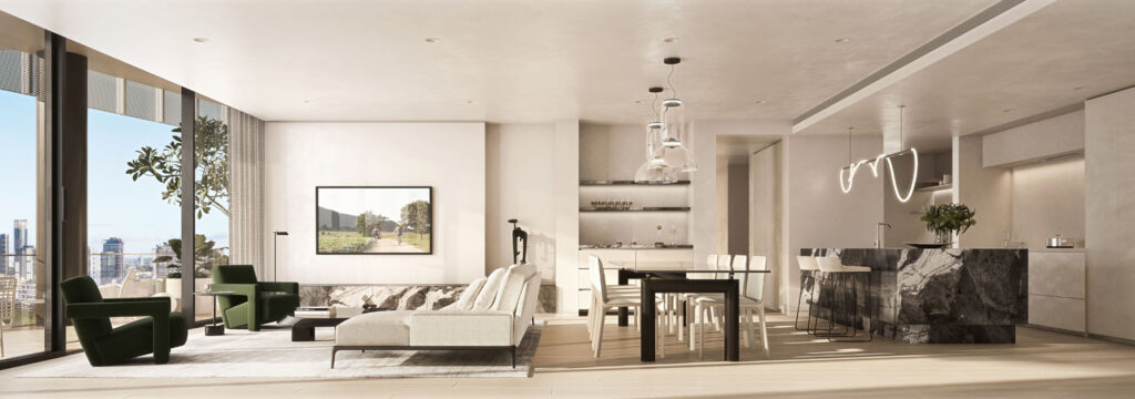 Architectural rendering of  the sub-penthouse of Ruby Ruby in Milton