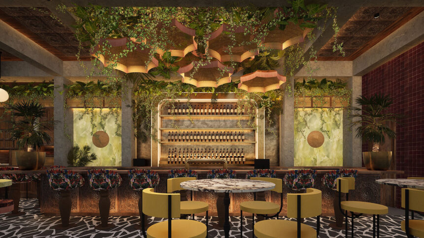 Architectural rendering of the 159-seat Indochine restaurant and bar called Lúc Lắc soon to call Queen's Wharf home