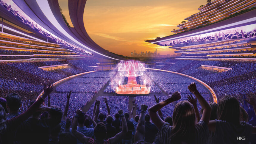 Northshore Vision 2050 - Stadium Concert Mode. Image: The Brisbane Design Alliance