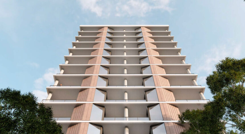 Architectural rendering of the proposed 25 Fortescue St development