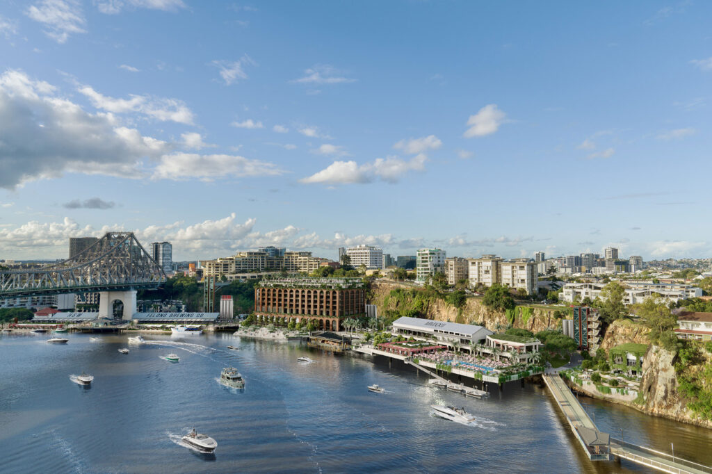 Architectural rendering of the proposed new Howard Smith Wharves redevelopment