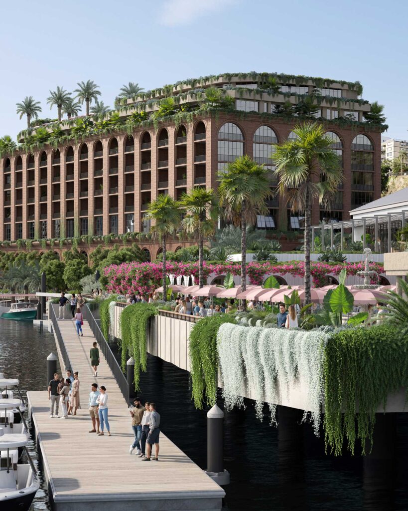 Architectural rendering of the proposed new Howard Smith Wharves redevelopment