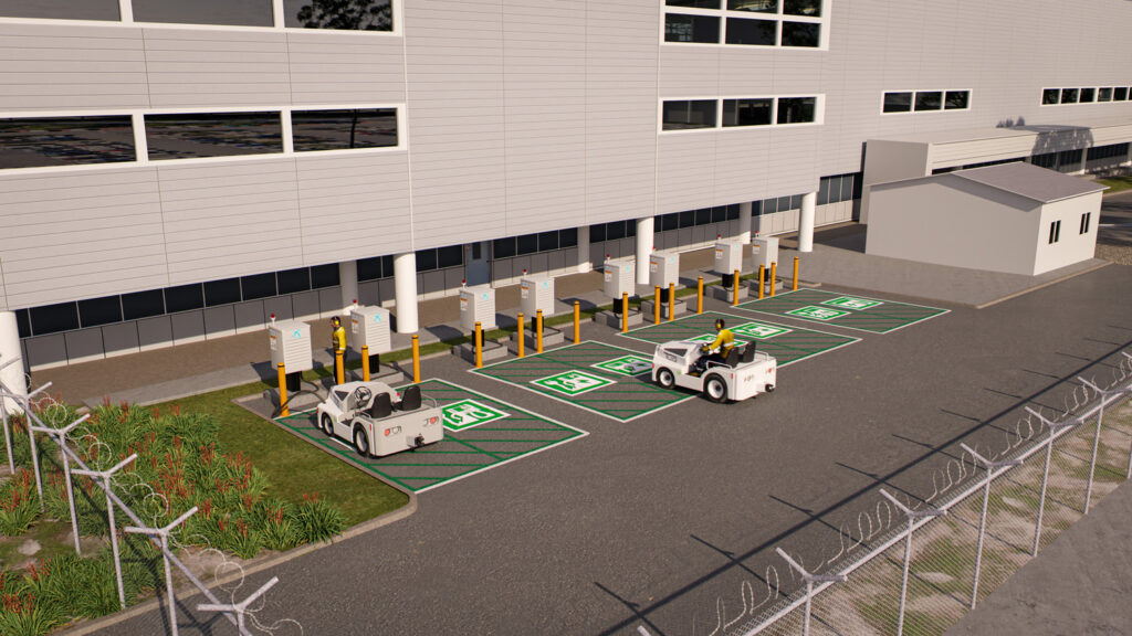 Artist's impression of new EV charging area