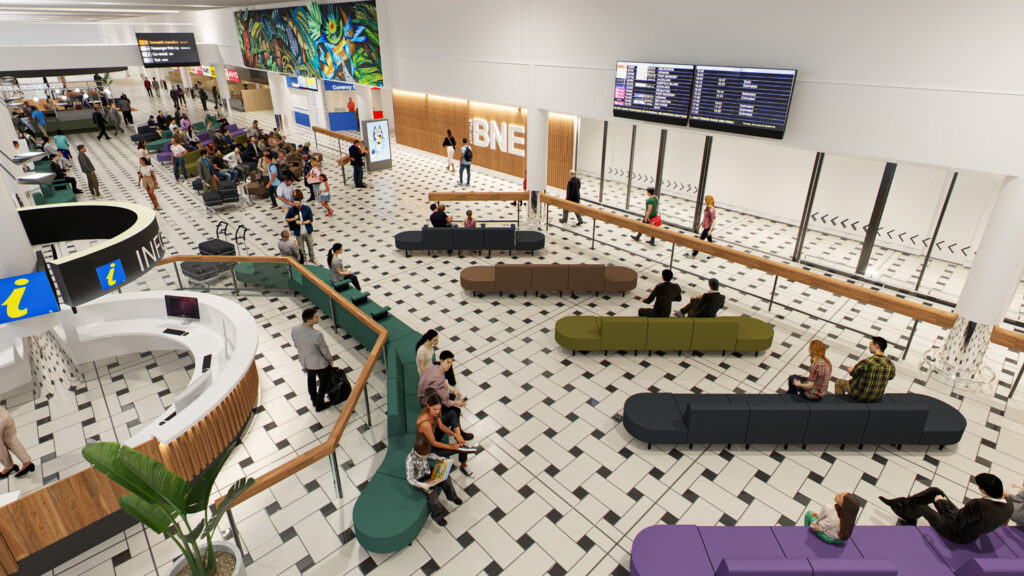 Artist's impression of upgraded arrivals hall