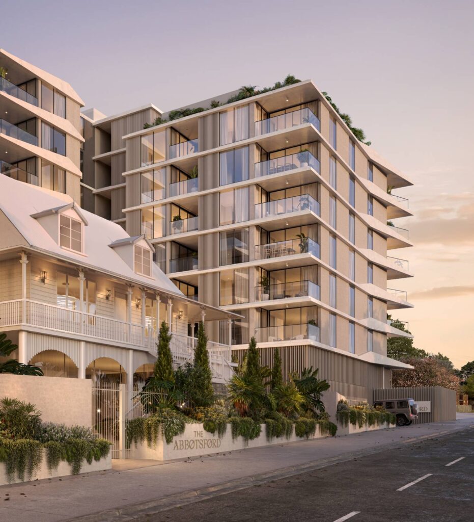 Architectural rendering of The Abbotsford, Bowen Hills development