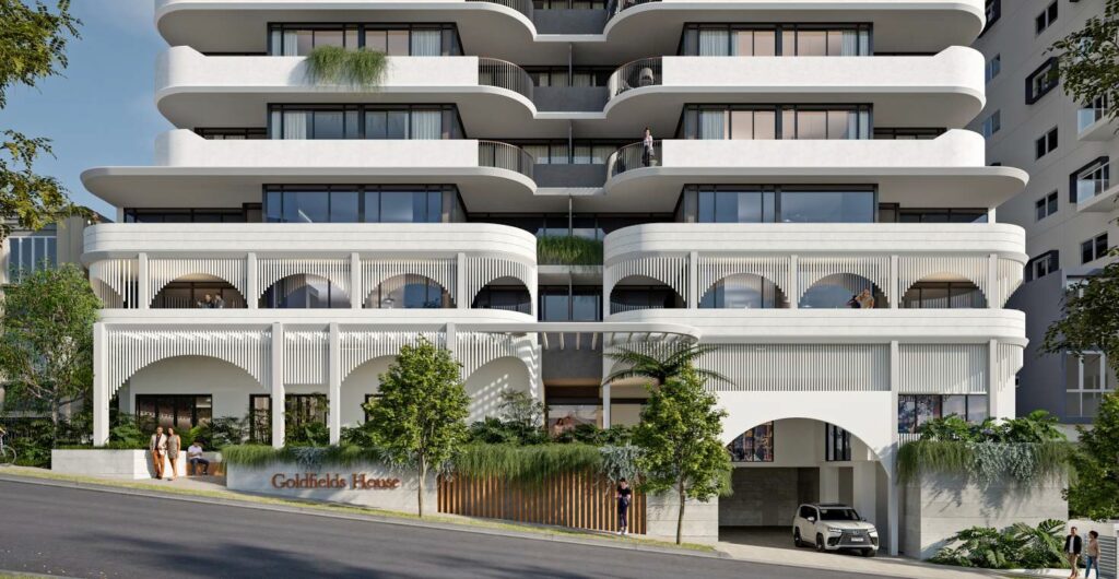 Architectural rendering of 33 Manning Street Milton by Goldfields Group