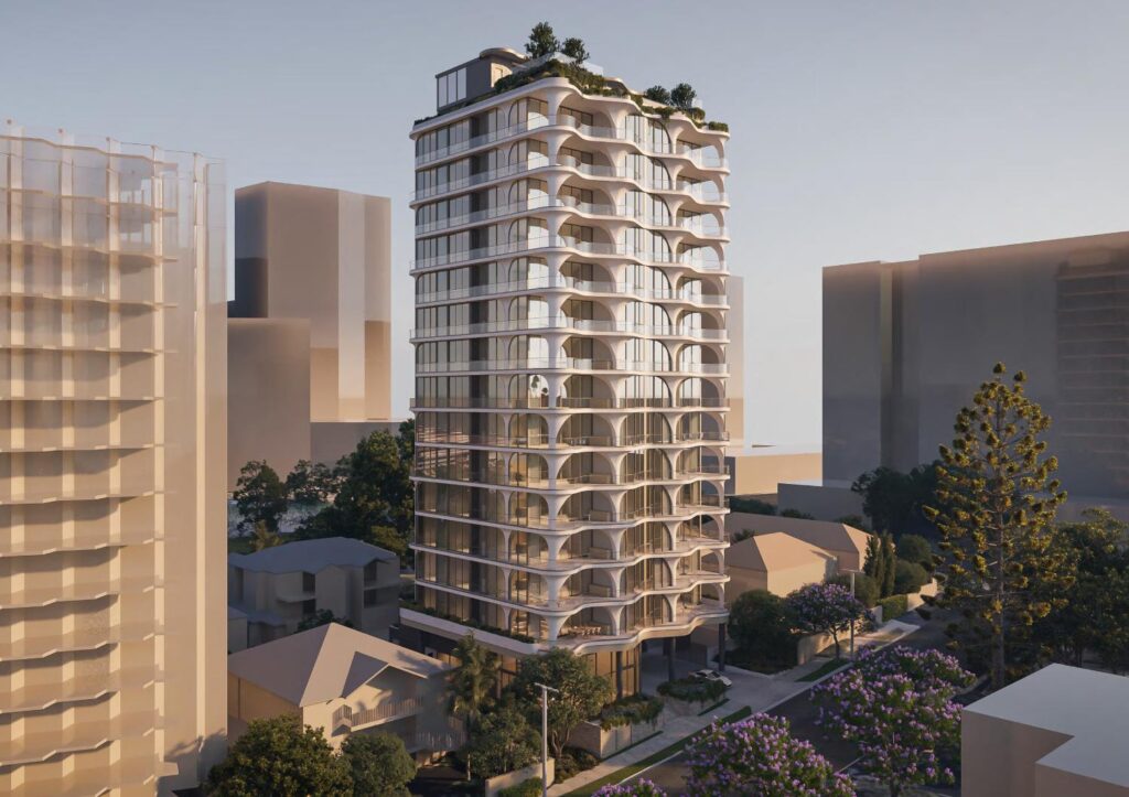 Architectural rendering of the proposed 21-25 Glen Road, Toowong