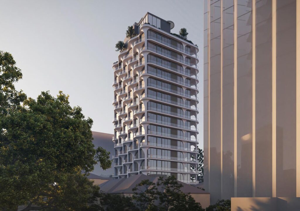 Architectural rendering of the proposed 21-25 Glen Road, Toowong