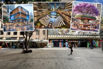 The Queen Street Mall (lower section) at 2:30pm on a Sunday now resembling a ghost town after BCC removal of Pig'n'Whistle + Concepts to bring back vibrancy